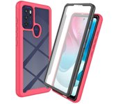 For Motorola Moto G60S 3-in-1 PC + TPU Hybrid Case with PET Screen Protector Full Protection Mobile Phone Shell
