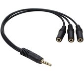 To 3/4/5/6 3.5mm Earphone Mic 3.5mm TRRS Audio Adapter Cord 3.5mm Splitter Cable Stereo Splitter Wire Headset Splitter Cable