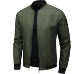 Chaqueta hombre, otoño-invierno, cortavientos, manga larga, cuello levantado
