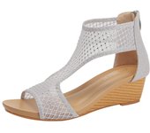 Sandalias Zapatos De Mujer, Versátiles Y Cómodos Zapatos De Mujer De Malla Casual En Verano, Tacones De Cuña Con Suela De Plataforma, Zapatos De Madre De Gran Tamaño Para Mujer