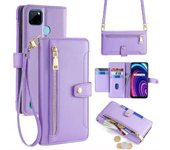 Magnético Funda de Cuero PU Billetera Solapa Cover Realme C25Y, C21Y, Multifuncional Cuerda Colgante Funda protectora