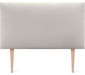 Cabecero de Polipiel o Tela Liso con Patas cabeceros Cabezal tapizado Cama Lujo (150x105cm con Patas (Camas 150/160), Tela Beige)