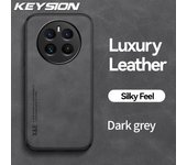 KEYSION Luxury Retro Leather Case for Realme 12 Pro+ 5G Soft Silicone+PC Shockproof Phone Back Cover for OPPO Realme 12+ 5G