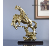 American creative cowboy  horse knight resin sculpture home decoration crafts boss office wine cabinet bookcase desk decoration