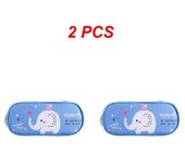 1~6PCS Kawaii Canvas Pencil Case for Boys Cartoon Bear Pencilcase Pen Case Bag Large Capacity Pencil Box Pouch Stationery