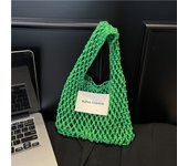 New Summer Straw Crochet Bag Solid Color Leisure Beach Hollow Handbag Casual Vacation Woven Totes Bag Ladies/Girls