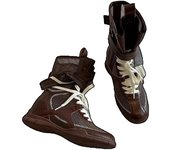 Botas cortas huecas y transpirables Martin botas mujer 2025 verano nuevo interior aumento botas de boxeo retro con cordones botas medianas