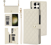 Cartera cruzada con tarjetero, funda de teléfono para Samsung Galaxy S23, S21 FE, S24, S22 Ultra Plus, A14, A54, A15, A55, funda