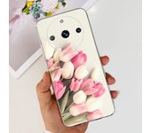 For Realme 11 Pro Plus Case Luxury TPU Soft Phone Back Cover For Realme 11Pro Pro+ 5G Silicone Protection Bumper Rose Heart Capa