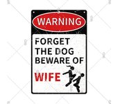 Beware Animals Dog Cat Bull Kraken Chickens Bigfoot Area Retro Tin Sign Caution Decorative Vintage Plaque Metal Poster Decor