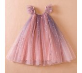 Rainbow Princess Dress with Sequins for Girl, Unicorn Costume of 3, 6 and 8 Years, Party Cake Clothes, Summer Novelty