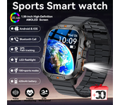 New GPS Tracker Smart Watch Bluetooth Call Health Monitoring 420mAh IP68 Waterproof LED Flashlight Professional Outdoor Sports Men's Bracelet 2025