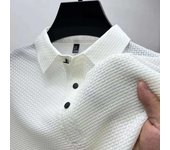 Nueva camisa Polo de color liso, combinada con un tejido vaquero informal de manga corta, cómodo y transpirable, adecuado para el verano