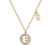 Letra O Joyería de diseño original 925 plata de ley ligera de lujo pinyin con apellido collar de letras