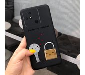 For Redmi 10C Case Redmi 10a Cover Couple Heart Cartoon Cute Cat Liquid Silicone Bumper On Xiaomi Redmi 10a Redmi10c NFC Cases