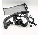 Máscara de buceo profesional de silicona y tubo de respiración, gafas de buceo con cristal templado antivaho, equipo de snorkel