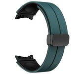 Correa De Silicona Bicolor Para Botones Magnéticos Plegables Para Samsung Galaxy Watch 4/5/6/7