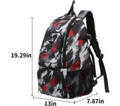 Denuoniss 29LBaseball&Softball Bag,Backpack Bag for Youth Boys and Adult with Fence Hook Hold 2 Tee Ball Bats Batting Glove Gear