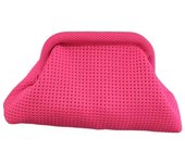 Durable Polyester Summer Beach Clutch Bag Soft Elastic Hollow Out Pouch Large Capacity Breathable Purse Girls