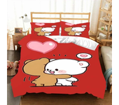 Kawaii Bubu and Dudu 3D Printing Anime Bedding Set Duvet Cover Comforter Bed Single Twin Full King Queen Size Bedding Set Kids