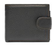 MVA-Cartera Cartera corta de cuero genuino para hombre Cartera informal tipo dólar para hombre