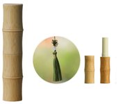 5/10ml Bamboo Roll-on Bottle Steel Roller Ball with Tassel Essential Oil Roller Bottle Empty Tube DIY Lipstick Tube