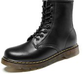 Botas  clásicas de cuero genuino para hombre y mujer, botines cortos de montar de estilo británico, botas militares, moda