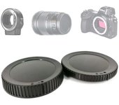 Rear Lens Cover + Camera Front Body Cap for Nikon Z6III Z9 Z7II Z7 Z6 II Z5 Z50 Z30 ZFC ZF Z Mount / FTZ Adapter as BF-N1 LF-N1