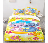 Cute Cartoon Stitch Love Child Duvet Cover Set HD Comforter Cover Bedclothes for Kids Bedding Sets Bedroom Decor