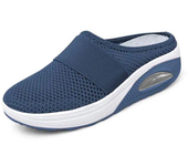 Zapatillas de cuña para mujer, zapatillas Premium, zapatos Retro informales antideslizantes Vintage con plataforma para mujer, sandalias ortopédicas para diabéticos de talla grande