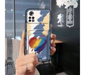 Cartoon Card bag Phone Case For Xiaomi Poco X4 Pro 5G Graffiti Waterproof Full wrap TPU Dirt-resistant Cover Durable