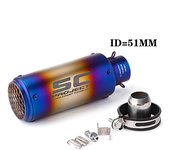 Motorcycle Exhaust Pipe Motorbike Motocross Racing Escape Exhaust Muffler Canister Tail pipe End Pipe For z900 R3 R25 MT09 etc