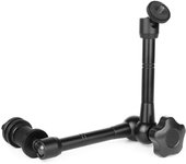 Magic Arm 11 inch Articulating Arm Magic Friction with Hot Shoe Mount & 1/4 inch Tripod Screw for DSLR Camera Monitor LED LCD