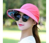 Sombrero de sol plegable con protección solar de verano para mujer, gorra de ala ancha, visera de playa para mujer, sombrero de sol con protección UV para vacaciones para niña