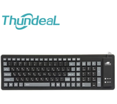 Teclado Español 103 Teclas Inglés para Portátiles, PCs, Tablets, Teclado 103 Teclas, Teclado de silicona con cable USB
