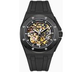 Reloj mecánico automático mens moda multicolor silicona banda reloj a prueba de agua
