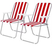 Set of 2 folding beach chairs camping lounger portable beach chair for swimming pool garden beach