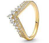 2024 New Gold Plated 925 Silver Ring Zircon Sparkling Double Band Heart Finger Ring Women Pandor Ring Fine Jewelry