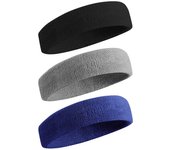 Sports Sweatbands Headband for Men & Women - Moisture Wicking Terry Cloth