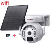 Camara de vigilancia exterior solar WIFI inteligente solar HD 360 grados alarma 4G vigilancia