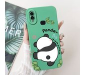 Case For Samsung Galaxy A10 A105F A10s A107F Soft Liquid Silicone Back Cover For Samsung M01s SM-M017F Funda Rabbit Cat Panda