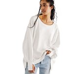 Women's Sweatshirts Loose Baggy Plain Female Top Spring and Autumn Y2k Vintage Pullover Nice Color Basic Aesthetic Matching E M