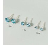 ArgentFlow 100% Original S925 Sterling Silver 20 Candy Colors Of Stackable Stud Earrings Allergy Free for Women Gifts E598