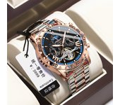 Impermeable nuevo reloj mecánico automático para hombres reloj de pulsera