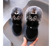 Niñas Princesa Botas De Nieve Moda Engrosada Acolchada Botas Cortas De Algodón