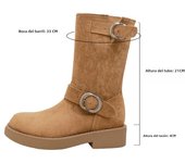 Botas occidentales de realce interior botas cortas de cabeza redonda de tacón grueso retro botas apilables