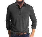Solapa de manga largaTCamiseta HombrePOLOCamiseta de otoño e invierno camiseta