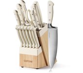 CAROTE Cuchillos Cocina 14 Piezas, Juego de Cuchillos de Cocina con Bloques, Set de Cuchillos de Cocina con Acero Inoxidable
