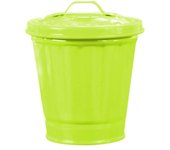 Mini cubo de basura de escritorio, pequeño cubo de basura portátil de hierro galvanizado, duradero, hogar