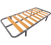 Somier Eco para Cama| Somier con 4 Patas | Láminas Madera de Chopo de 9 cm y Estructura de Tubos de Acero | Útil para Camas Nido o Camas Individuales